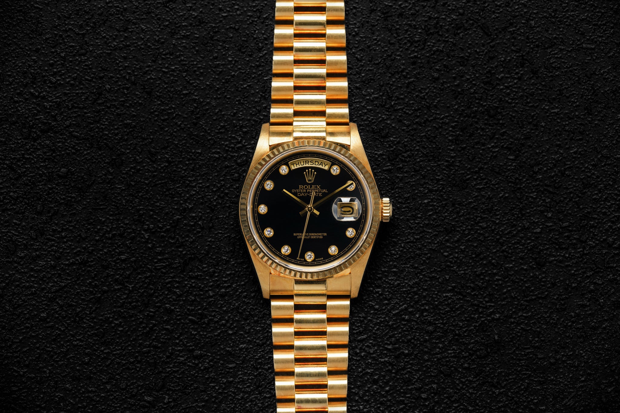 Rolex Day-Date 18038 'Onyx Pinball' – Artisan Horology